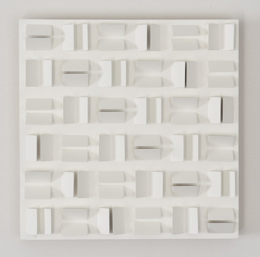 White Relief #7 , 2013-2016, acrylic on board, 30 x 30cm